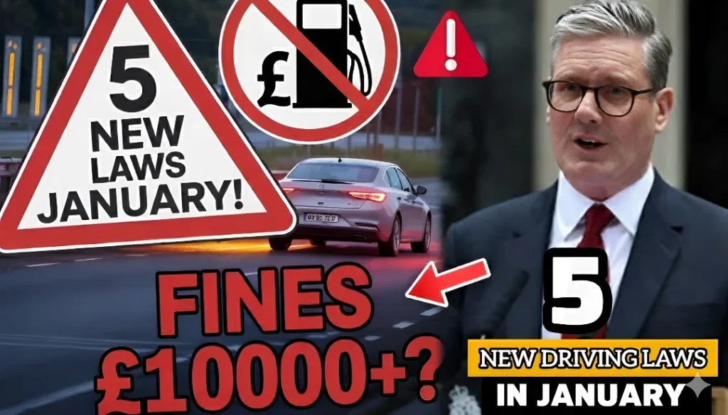 5 New Driving Laws in January 2026 – Fuel Fines UK Toll Road Shocker