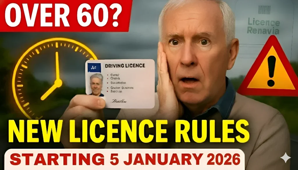UK Govt Confirms New Driving Licence Rules from 5 January 2026 for Over 60s
